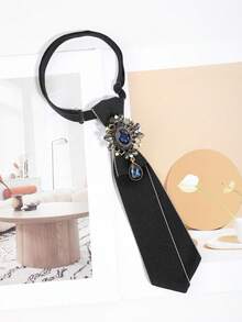 1 broșă decorativă cu strasuri strălucitoare din cristal, potrivită pentru întâlniri, petreceri, întâlniri, spectacole, gale - Negru - Vizualizare 5