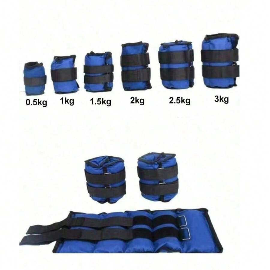 2pcs Strength Training Wrist Ankle Weights Sandbags 1-6KG Specifications Optional Training Sandbags - Blue - View 1