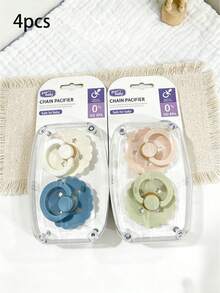 Set de 8/4/2 chupetes de látex suave y natural, que simulan la lactancia materna, para calmar a bebés de 0 a 18 meses, todo en uno para la lactancia - Multicolor - Ver 13