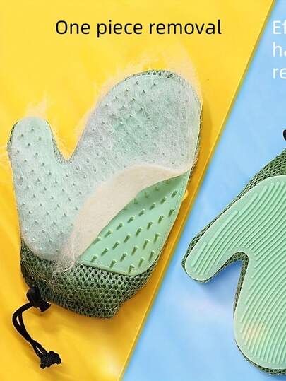 Pet Hair Removal Gloves - Double-Sided Design - Multi-Purpose - Suitable For Cats And Dogs - Remove Stuck Hair From Clothes - Easy To Clean - Random Colors - Pet Hair Removal Tools - Random Colors