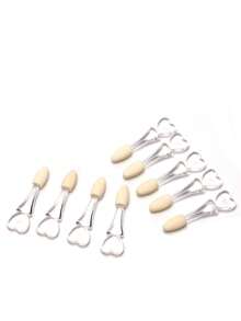 20/10/5pcs Crystal Clear Single-Head Sponge Eyeshadow Brush, Mini Sponge Makeup Brush, Eye Makeup Tools - Multicolor - View 3