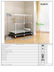 Portable Bird Cage With Removable Tray, Connectable Small Pet Playpen Suitable For Parrots, Canaries And Other Small Birds - Assembled Version - View 15