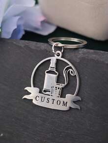 Customized Keychain Without Chain, Personalized Name Keychain, Keyring - Multicolor - View 3