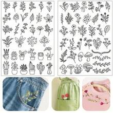 LAMYA Water Soluble Hand Sewing Stabilizers Embroidery Stick And Stitch Embroidery Paper Wash Away Stabilizers,For Embroidery Stabilizers Flower Patterns,For Hand Sewing Lover Beginners.Letter&Flower - Penstabil Jahit Tangan Tongkat Bordir - View 9