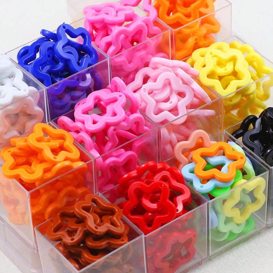 20 pezzi di perle acriliche, perle sciolte a forma di stella a cinque punte vuota, per la realizzazione di gioielli fai-da-te, forniture per artigianato