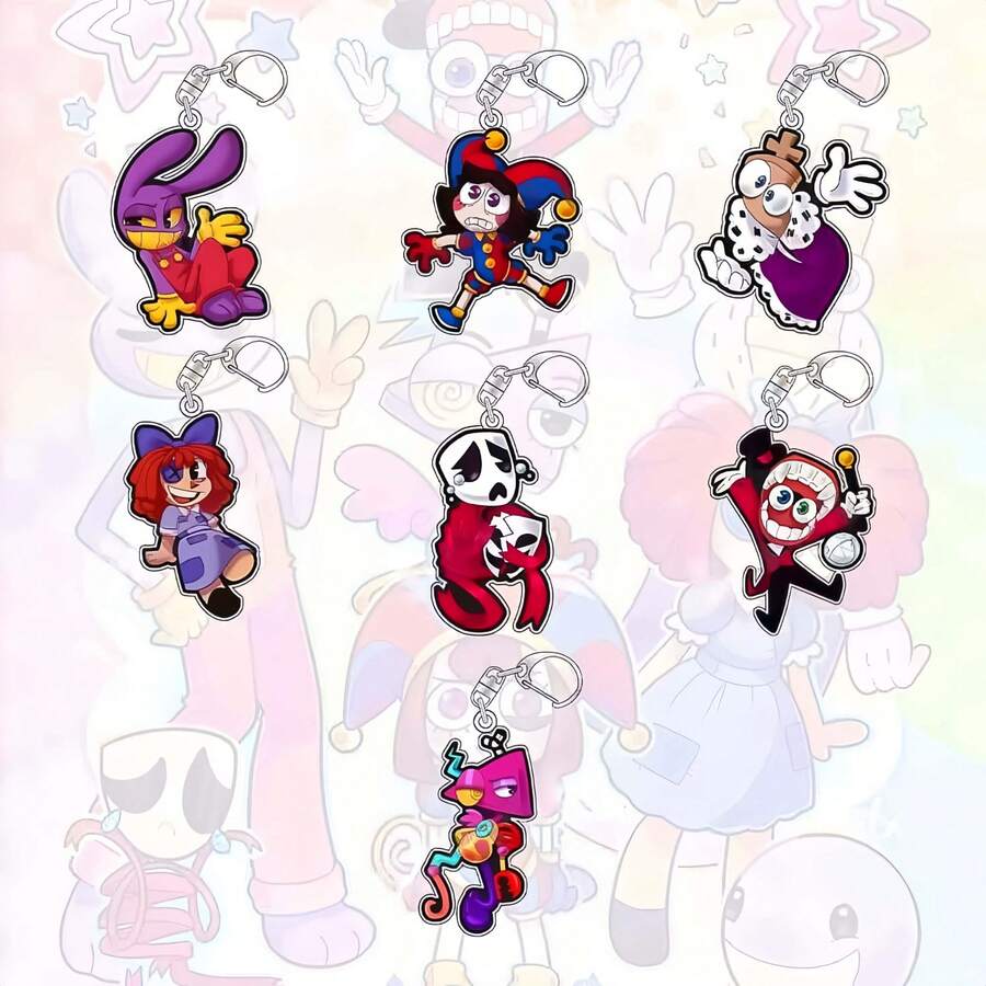 Set de llaveros acrílicos, llavero/colgante de bolso con diseño de personaje de anime Jax como regalo para fans - Multicolor - Ver 1
