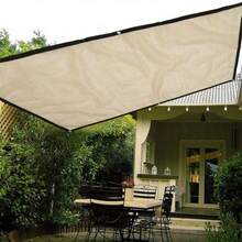 1pc Beige Garden Shade Cloth, 85% Mesh Design, Made Of High Density Polyethylene (HDPE) Breathable Material, Provides Privacy Protection, Can Be Used As Sunshade/Privacy Screen - Ginger - View 9