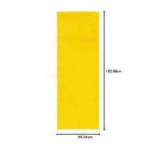 Unique Loom - Alfombra de área de la colección Solid Shag 2 pies 2 Pulgadas x 6 pies 1 Pulgada Color Amarillo Sol Toscano - amarillo sol toscano - Ver 2