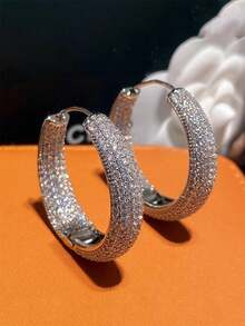 1 对精美立方氧化锆耳环，适合女性佩戴，可用于婚礼、订婚、周年纪念、派对、情人节等场合，也是送给母亲、母亲节等的绝佳礼物。 - 1# - 查看 8