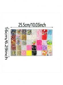 1 Box ABS Cute Bow Nail Art Decorations Set - Colorful 3D Nail Decals Including Flowers, Bows, Fruits And Rhinestones, With Tweezers And Pen, Suitable For Daily Nail DIY And Handmade Nails - Multicolor - View 8