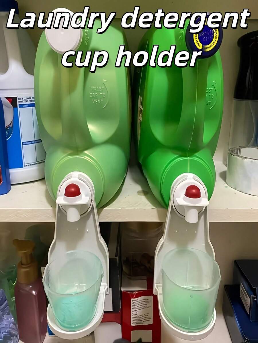 带滴水盘和皂液器的硅胶洗衣粉杯架 - 彩色 - 查看 1