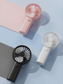 1 PC Portable Fan (Batteries Sold Separately) Handheld Fan, Stroller Fan, Battery Powered Fan, Small Desktop Fan, Suitable For Travel, Daily Commuting, Office, Beach, Summer Essential, Mini Portable Fan, Handheld Fan (Requires Two AAA Batteries)Summer, Hot, Squishy - White - View 1