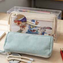 Hộp bút MINISO Zootopia 2 dung tích lớn, kèm huy hiệu nhân vật hoạt hình độc quyền, in hình Nick và Judy, túi đựng văn phòng phẩm di động dành cho học sinh, món quà hoàn hảo cho gia đình và bạn bè vào dịp sinh nhật, Giáng sinh, tựu trường. - Thiết kế họa tiết ngẫu nhiên [1 chiếc] - Xem 7