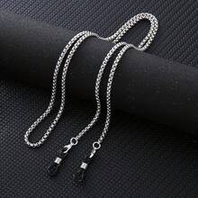 1 Stainless Steel Metal Eyeglass Chain, Simple And Stylish Multifunctional Eyeglass And Mask Pendant, Unisex Eyeglass Neck Chain, Popular Minimalist Hip-Hop Style Eyeglass Chain, Classic Silver 29.5inch Chain, Christmas Gift - 銀色 - 查看 8