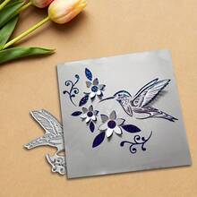 1件套蜂鸟与花朵金属切割模具，剪贴簿压花模具模板，适用于卡片制作、剪贴簿、手工卡片工艺品 - A - 查看 7