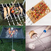 1支/6支/10支装可伸缩烧烤签，可折叠金属签，适用于烤肉、篝火热狗、露营和篝火晚会。 - 加長款 - 查看 11