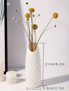 1 pieza Jarrón decorativo moderno de PP, jarrón a prueba de roturas, adecuado para mesa de comedor, mesa de conferencias, jarrón pequeño minimalista de plástico, aplicable para decoración de sala de estar, mesa, estantería, para mascotas, estilo decorativo neutro - Múltiples estilos - Ver 14