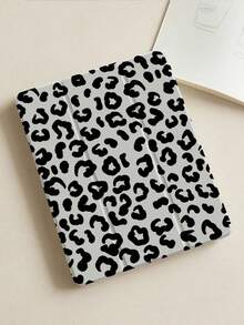 This Elegant And Cute Black Leopard Print Double-Sided Acrylic Crystal Clear Back Cover With Shock-Proof Function Is Compatible With The 7th, 8th (10.2-Inch), And 10th Generation IPads. It Has A Built-In Pen Slot And Supports Sleep/Wake Function. It Is An Ideal Gift Choice For Holidays And The New Year. - Style 1 - View 2