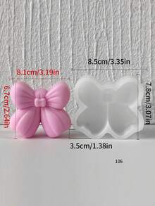 Khuôn nến silicon 3D hình nơ, phong cách nữ tính, nguyên liệu tự làm nến và xà phòng thủ công, chịu nhiệt và dễ lấy nến ra. - Bướm A - Xem 3