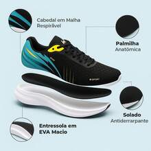 SNKR Box Women's/Men's Sneakers With Comfortable Breathability And High Grip On The Sole For Walking - 白色和藍色 - 查看 4