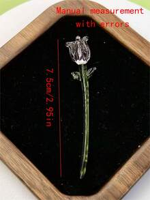 玻璃花盆家居裝飾，小型花瓶馬蹄蘭鬱金香人造植物花禮，釉面花束，（手工製作，顏色與尺寸略有差異）適合情人節 - 彩色 - 查看 4