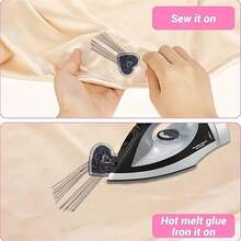 2/6 pièces Patchs thermocollants en forme de cœur à franges scintillantes – Autocollants pailletés à chaud pour vêtements DIY, jeans, chapeaux & accessoires de festival – Patch thermocollant décoration voiture autocollants étoiles – Pour la mode des femmes & ados - don d'amour - Voir 6