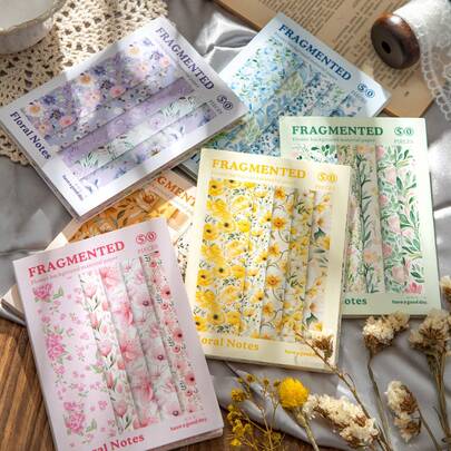 50pcs Mysterious Floral Vine Garden Scrapbooking Materials, Non-Sticky Creative Vintage Floral Decorative Stickers, Suitable For School, Office, DIY Crafts And More