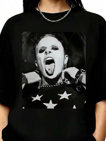 Keith Flint The Prodigy Firestarter Iconic Logo T-Shirt - Unisex Merch Tee With Keith Flint Face Print, Casual Streetwear Music Gift For Men & Women, Machine Washable Tribute Top 1PC 100% Cotton 180g  Women Y2k Spring Clothes Women Cotton  Clothes Women Tops Cute Tops White Tops Streetwear Women Black Tops For Women 90s Party Outfit V Neck Tops Baggy T Shirts Baggy T Shirts Baggy Top Cotton T Shirt Women T Shirt Women Tshirts For Women  Mujer  Camisetas Elegantes De Mujer Amarillo Ontre Mujer  Premium Polos De Mujer Camiseta Verano Camiseta Mujer Camisetas Mujer Verano Camiseta Verano Mujer Camiseta Rayas Mujer Camiseta Mujer Manga Corta Verano Hombre Sumwon