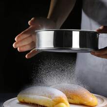 1 cái rây bột bằng thép không gỉ 304, lưới 14/40/60 mắt lưới, lỗ mịn dùng để rây đường bột, bột matcha, bột cacao, dụng cụ làm bánh, đồ dùng nhà bếp. - Thép không gỉ màu bạc - Xem 11