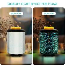 1/2pcs Glass Melted Wax Lamp With 7 Colors LED Color Changing Lamp Candle Lamp Aromatherapy Lamp, Suitable For A Variety Of Room Decorations, Holiday Gifts For Thanksgiving, Halloween, Christmas And Other Holidays, Bulb Not Included - 1PC - View 2