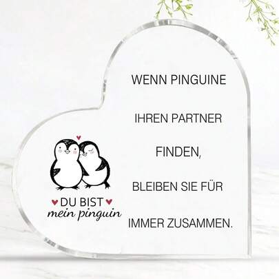 Quà tặng Ngày Valentine cho Anh ấy/Cô ấy - Tấm bảng acrylic khắc chữ "Anh yêu em/em", Quà tặng kỷ niệm ngày cưới, Quà tặng cho Phụ nữ/Nam giới, Quà tặng cho người yêu, Quà tặng cặp đôi, Quà kỷ niệm cho Anh ấy/Cô ấy