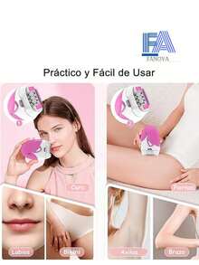 Depiladora Femenina Recargable Por Usb Para Mujer - Rosa - Ver 3