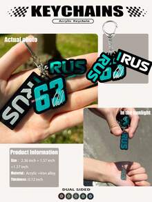 F1 Driver Name Keychain Racing Keychain Racing Sports Keychain RUS, PIA, SAI, LEC, Lando Driver Keychain Suitable For Fans - Multicolor - View 9