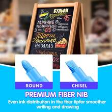 8-12 Colors Erasable Liquid Chalk Markers, Fluorescent Highlighter Pens With 5 Different Tip Sizes, Suitable For Chalkboards, Menus, Windows, Glass And Creative Expression - Multicolor - View 5