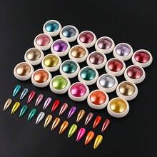 24色Y2K美甲粉激光糖果美甲闪粉，精细研磨金属指甲油粉，适合美甲沙龙或DIY美甲艺术 - 彩色 - 查看 10