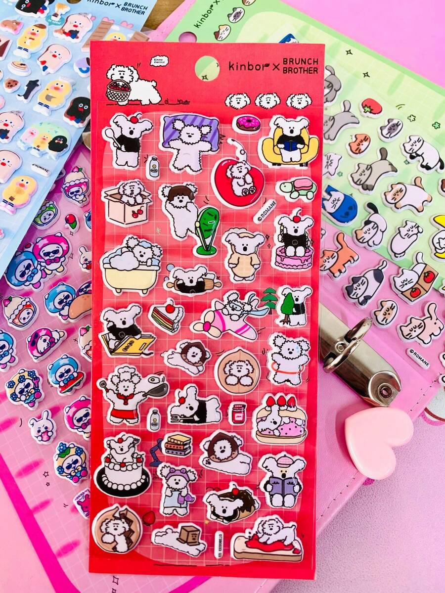 Bộ sticker 3D hình động vật hoạt hình dễ thương, chủ đề bữa sáng và nhân vật Kawaii Nhật Bản, chống thấm nước, thích hợp cho sổ tay, album, ốp điện thoại, đồ thủ công DIY, bộ quà tặng văn phòng phẩm, phù hợp cho trẻ em. - Nhiều màu - Xem 1