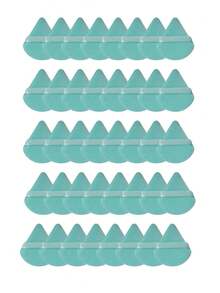 50/1pc Triangle Velvet Puff, Reusable Face Powder Puff, Soft Foundation Powder Puff For Face And Eye Makeup, Suitable For All Skin Types, Makeup, Decor, Vanity, Travel, Bedroom, Makeup Accessories, Powder Puff, Makeup Sponge, Cheap, Christmas Gift - Baby Blue - View 3