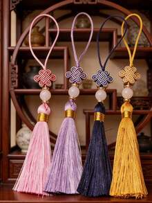 Móc khóa tua rua trang trí DIY, hộp quà tặng móc khóa tua rua nhỏ, tua rua USB, quạt, phụ kiện Hanfu, quà tặng trang trí, phụ kiện mặt dây chuyền tua rua, đồ trang trí đa chức năng, thích hợp làm phụ kiện, móc khóa, đồ trang trí treo, nút thắt Trung Quốc, quần áo, quạt, móc chìa khóa, bao bì quà tặng, mũ, phong bì đỏ. - A - Xem 4