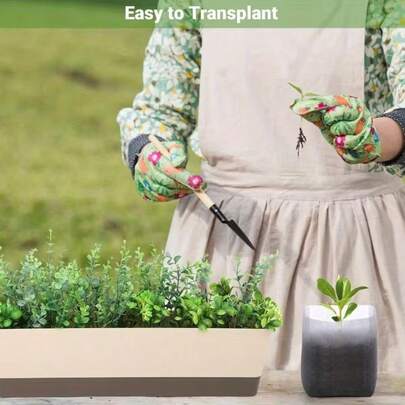 30个/100个白色无纺布育苗袋、育苗杯、加厚育苗盆、花园种植袋，适用于家庭花卉、植物、土壤移植、幼苗和嫁接，花卉和蔬菜种子萌发袋