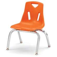 Berries 8140JC1114 Stacking Chair with Chrome-Plated Legs 10" Height Orange - Anaranjado - Ver 1