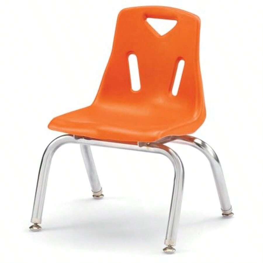 Berries 8140JC1114 Stacking Chair with Chrome-Plated Legs 10" Height Orange - Anaranjado - Ver 1