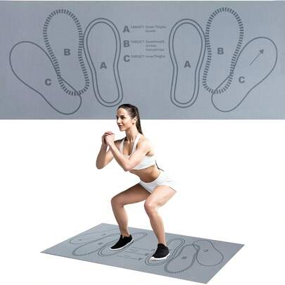 Squat With Foot Position,Large Squat Target Pad 30'' X 13.8'',4mm Thickness Squat Foot Positioning, Exercise Squats, Leg And Abdominal Workouts