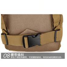 LUPU Mountain Backpack For Camping, Hiking, Outdoor Activities, Multifunctional Travel Backpack, Multipurpose, Relieves Shoulder Pressure, Large Capacity, Multi-Layer Partition, Durable - Dark Wash - View 10