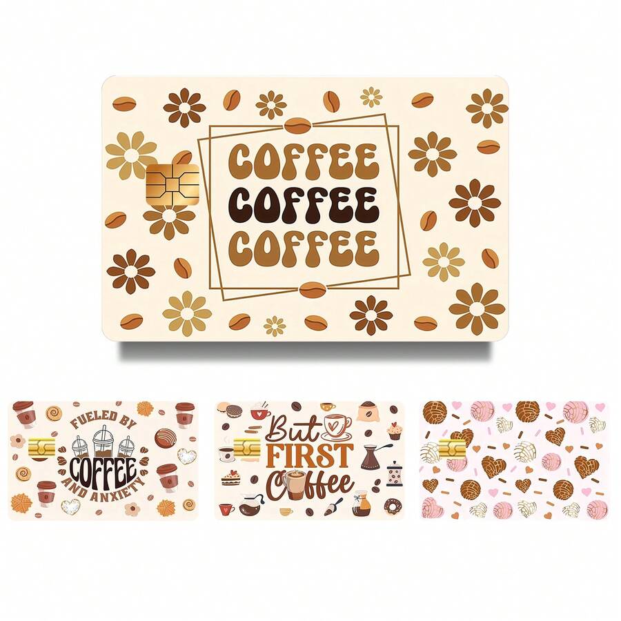 4张彩色信用卡贴膜，防水防刮，个性化装饰保护贴，适用于信用卡/借记卡/交通卡 - 查看 1