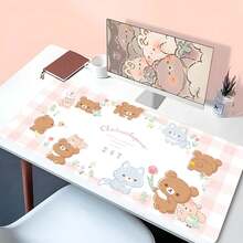 XXL Cartoon Pink Mouse Pad Korilakkuma Rilakkuma Anime Kawaii Keyboard Rug Laptop Cute Gaming Soft Mousepad Computer HD Desk Mat - TK-0000002996 - Xem 3