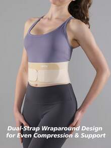VBOSI 1 Buah Sabuk Penyangga Pinggang Ringan dengan 4 Strip Penyangga Logam - Kain Bernapas & Pengikat Velcro, Pas untuk Bentuk Tubuh Sehari-hari, Kantor & Olahraga, Untuk Wanita - Krem - View 6