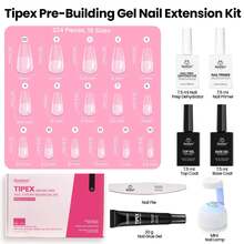 Beetles Tipex Lite Pre-Built Apex Nail Tips Kit, Stiletto Medium, With Tipex Nail Glue,  All-In-One Gel Nail Kit - Coffin Medium (Tipex Nail Kit With Primer) - View 6