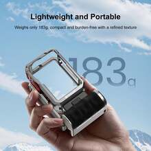 For Osmo Action 6 PULUZ Metal Camera Cage Expansion Adapter With Handle Grip (Titanium) - View 6