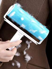 1件装宠物毛发去除器和粘毛滚筒工具，沙发毛发去除器，可重复使用的宠物毛发粘毛滚筒，超强粘性，便携式地毯耙，家用 - 彩色 - 查看 4