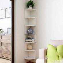 5-Tier Corner Wall Mount Floating Shelves, Suitable For Home, Living Room, Bedroom, Office, Bathroom, Small Spaces Decor - 白色 - 查看 9